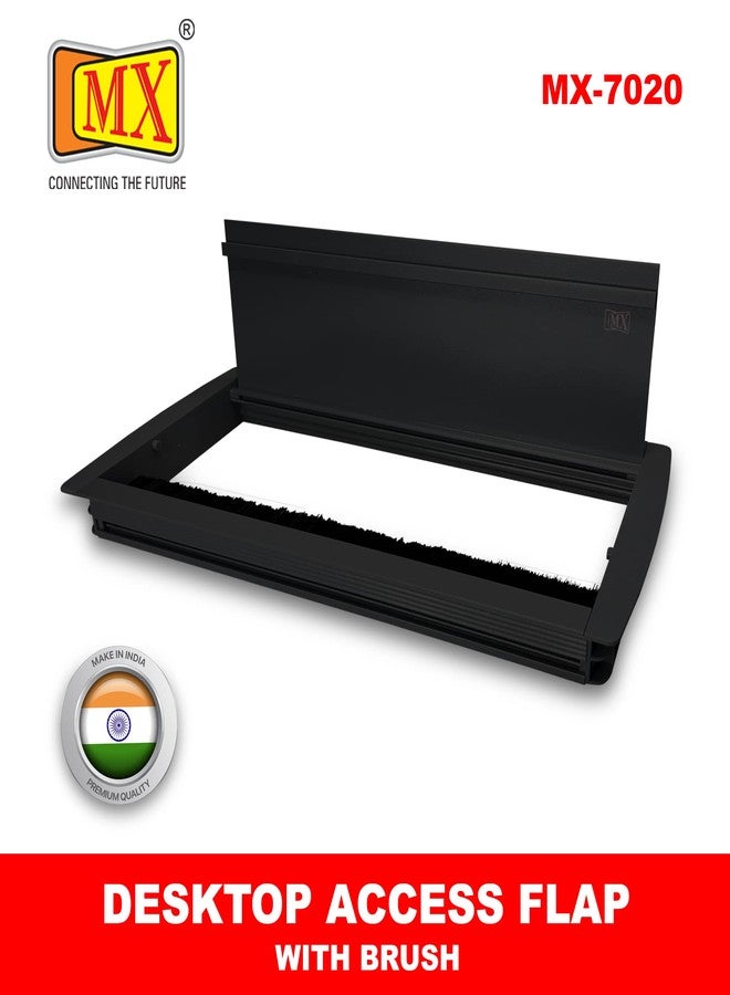 MX Table Wire Hole Cover, Cable Hole Cover, Computer Table Hole Cap, Cable Hole Cover for Desk, Wire Hole Cover, Metal Rectangle Wire Cable managment (300X127X30 MM, Black) - Image 2